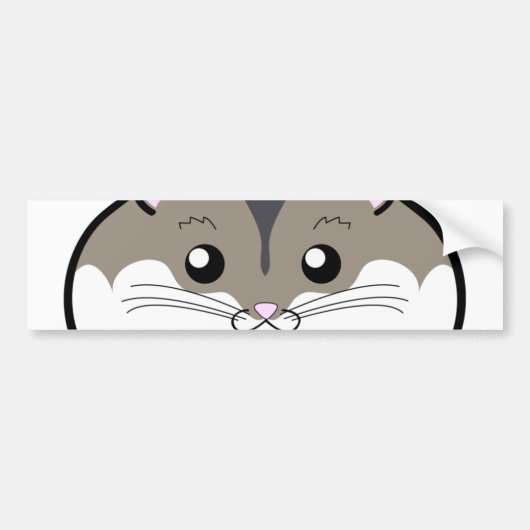 Fat Russian Dwarf Hamster Bumpersticker (Voorkant)