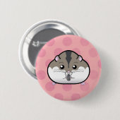 Fat Russian Dwarf Hamster Ronde Button 5,7 Cm (Voorkant /achterkant)