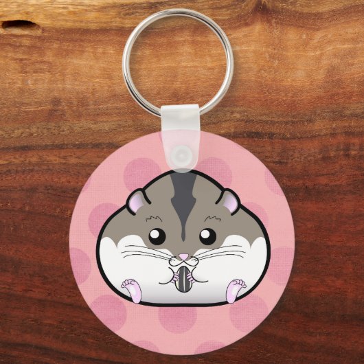 Fat Russian Dwarf Hamster Sleutelhanger (Voorkant)