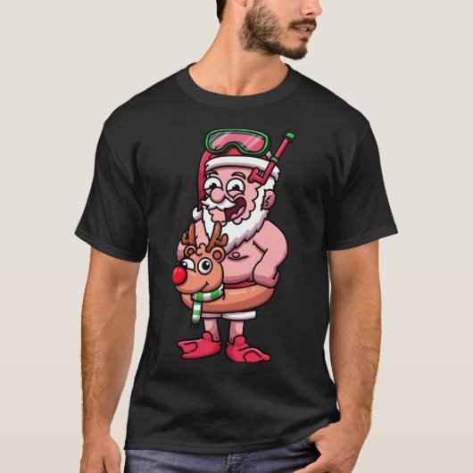 Fat Santa In Scuba Outfit Active T-Shirt (Voorkant)