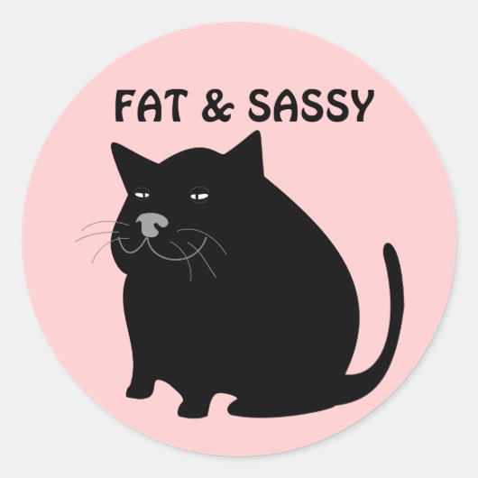 Fat & Sassy Cat Stickers (Voorkant)