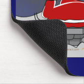 Fat Stuck Santa Funny-kerstdansende Cartoon Muismat (Hoek)