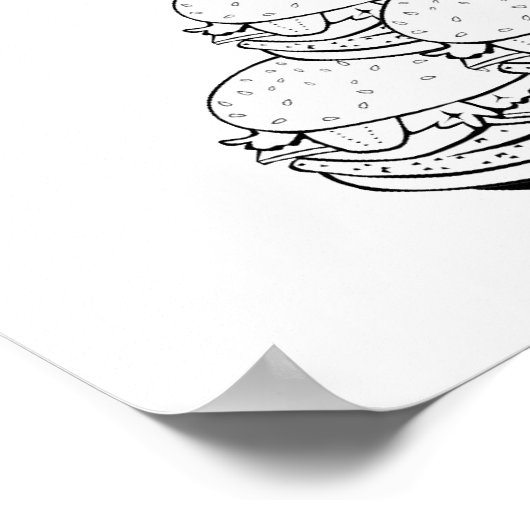 Fat Tattooed Wrestler Poster (Hoek)