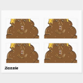 Fat Trump Emoji Poop Rechthoekige Sticker (Vel)