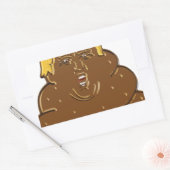 Fat Trump Emoji Poop Rechthoekige Sticker (Envelop)