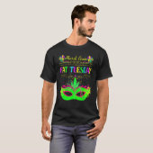 Fat Tuesday Mardi Gras Mardi Gras Mask Mardi Gras T-shirt (Voorkant volledig)
