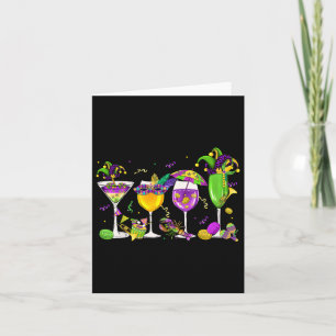 Fat Tuesday Mardi Gras Wine Gles Drink Carnaval Me Kaart