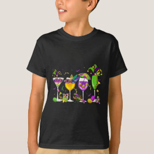 Fat Tuesday Mardi Gras Wine Gles Drink Carnaval Me T-shirt