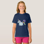 Fat Unicorn bewaart de dag T-shirt (Voorkant volledig)