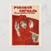 Fataal Signaal 1918 Russisch Film Poster Briefkaart (Voorkant)