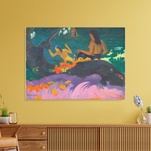 Fatata te Miti (door het Zee) Canvas Afdruk (Insitu (Woonkamer))