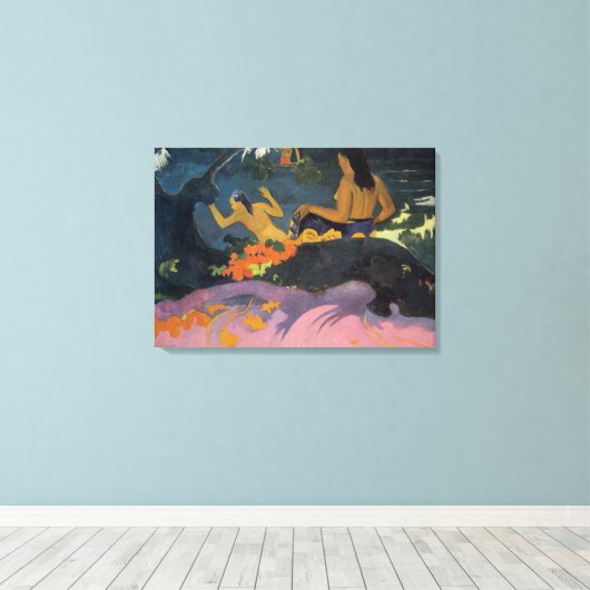 Fatata te Miti (door het Zee) - Paul Gauguin Canvas Afdruk (Insitu (Houten vloer))