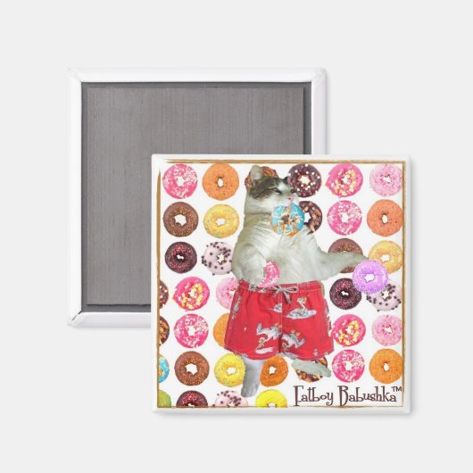 FATBOY DONUT MAGNEET (VIERKANT) (Voorkant / Achterkant)