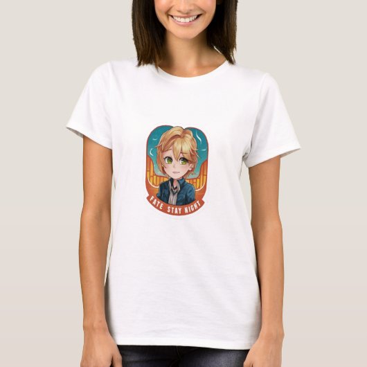 fate stay night sticker t-shirt (Voorkant)