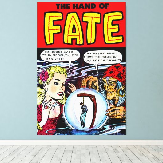 Fate the Witch Fortune Teller Comics Canvas Afdruk (Insitu (Houten vloer))