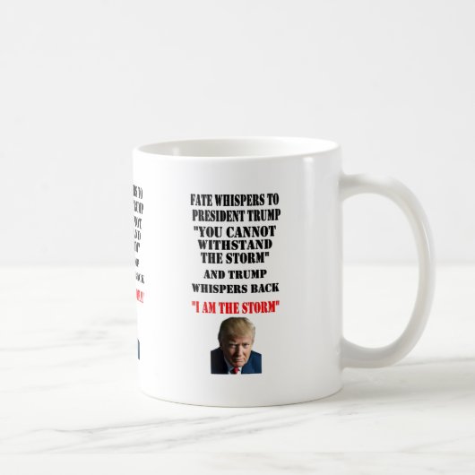 FATE WHISPERS AAN DE TRUMP VAN HET PRESIDENT KOFFIEMOK (Rechts)