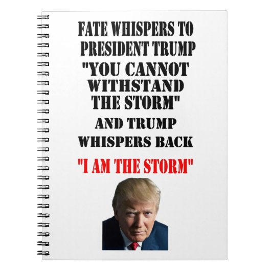 FATE WHISPERS AAN DE TRUMP VAN HET PRESIDENT NOTITIEBOEK (Voorkant)