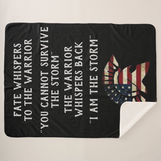 FATE WHISPERS AAN DE WARRIOR SHERPA DEKEN (Voorkant (horizontaal))