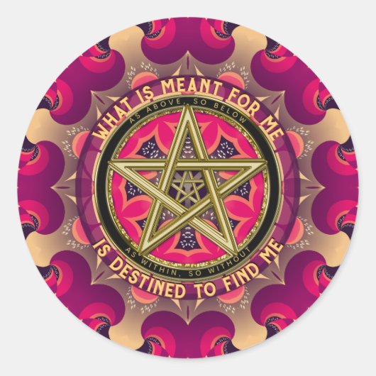 Fated Gifts Love Soul Connections Affirmation Ronde Sticker (Voorkant)