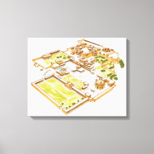 Fatehpur Sikri. Adra. India Canvas Afdruk (Voorkant)