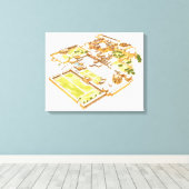 Fatehpur Sikri. Adra. India Canvas Afdruk (Insitu (Houten vloer))