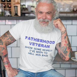 FATERHOOD VETERAN, SHOW ENKELE RESPECT T-SHIRT