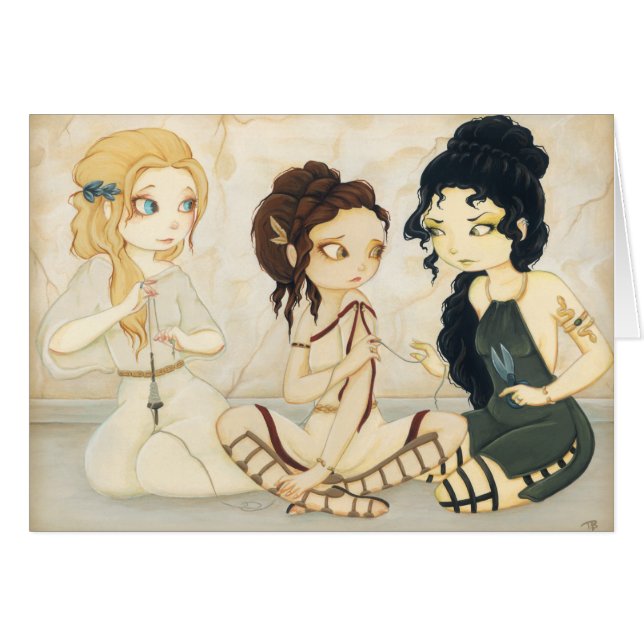 Fates - Griekse mythologische kaart (Voorkant Horizontaal)