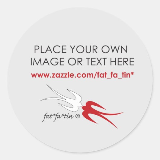 fatfatin Blank Custom Uw Eigen Ontwerp Sticker (Voorkant)