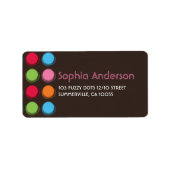 fatfatin Fuzzy Colour Stippen Adresetiketten Etiket (Voorkant)