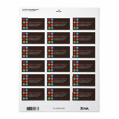 fatfatin Fuzzy Colour Stippen Adresetiketten Etiket (Full Sheet)