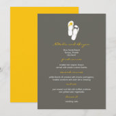 fatfatin Hibiscus Teenslippers Wedding Menu Kaart (Voorkant / Achterkant)