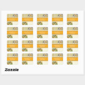 fatfatin Retro Oranje Combo Birthday Sticker (Vel)
