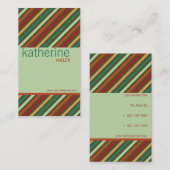 fatfatin Retro Stripes Patroonkaart Visitekaartje (Voorkant / Achterkant)
