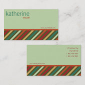 fatfatin Retro Stripes Patroonkaart Visitekaartje (Voorkant / Achterkant)