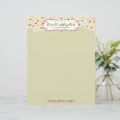 fatfatin White Daisies & Ladybugs Letterhead Custom Briefhoofd (Staand voorkant)