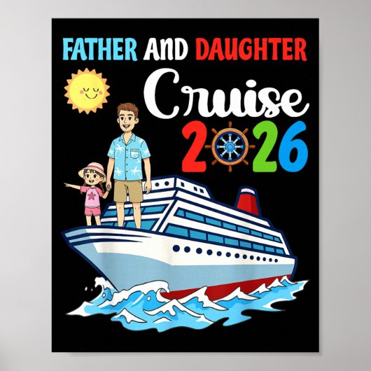 Father & Daughter Cruise 2026 Family Vacation Poster (Voorkant)