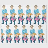 Father And Daughter Cadeaupapier (Vlak)