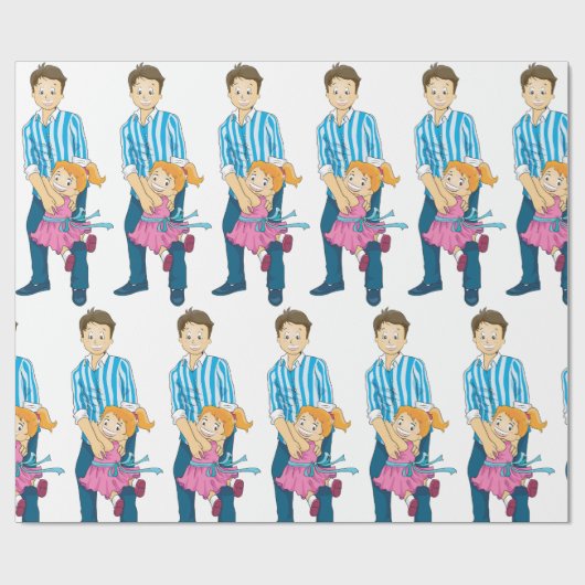 Father And Daughter Cadeaupapier (Vlak)