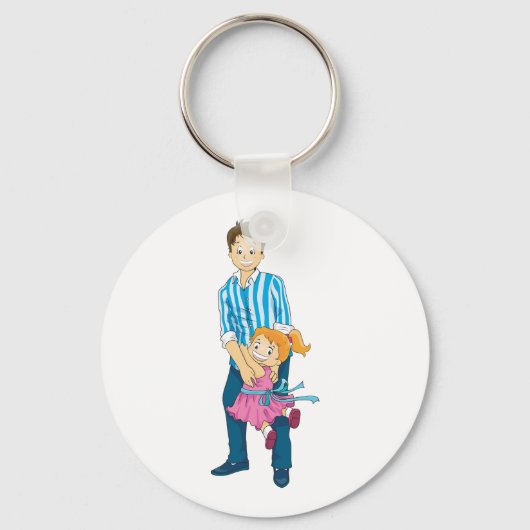 Father And Daughter Sleutelhanger (Achterkant)