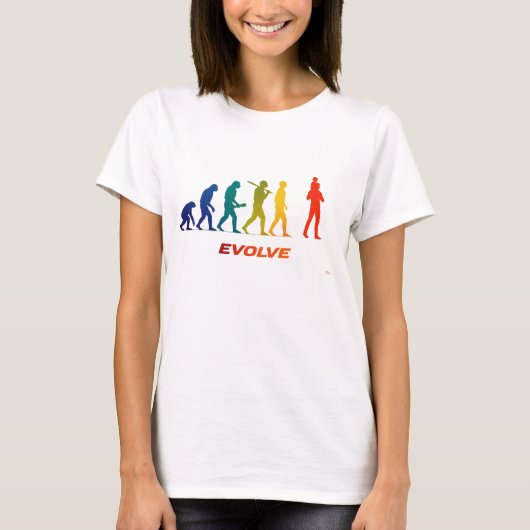 Father And Son Evolution Silhouette Design T-shirt (Voorkant)