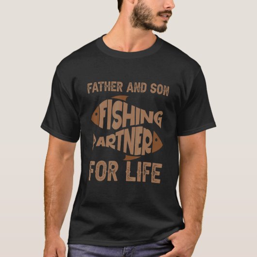 Father and son fishing partners for life 1 t-shirt (Voorkant)