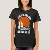 Father and son fishing partners for life dad t-shirt (Voorkant)