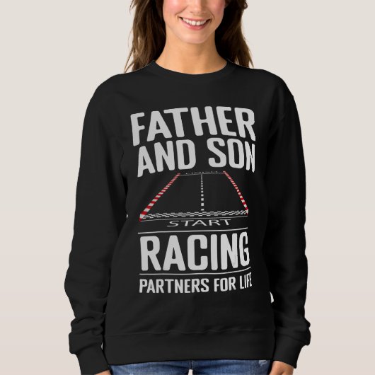 Father and Son Racing Partners for Life Drag Racin Trui (Voorkant)
