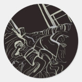 Father and Son  Ronde Sticker (Voorkant)