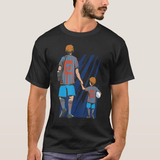 Father And Son Soccer Fans T-Shirt (Voorkant)