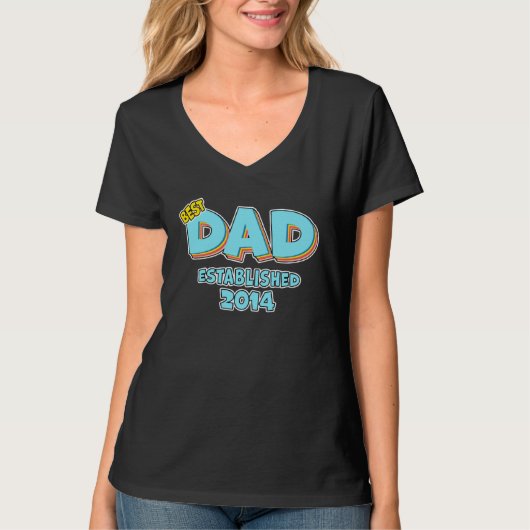 Father Best Dad Ever Established 2014 Great Dad T-shirt (Voorkant)