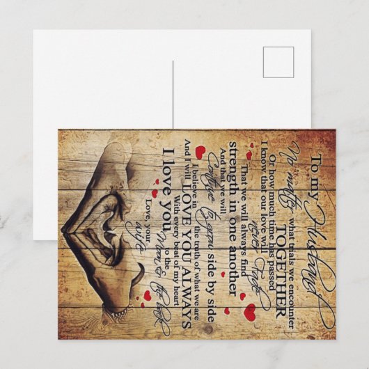 Father Birthday Gift | Brief aan mijn man Aankondigingskaart (Voorkant / Achterkant)