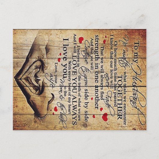 Father Birthday Gift | Brief aan mijn man Aankondigingskaart (Voorkant)