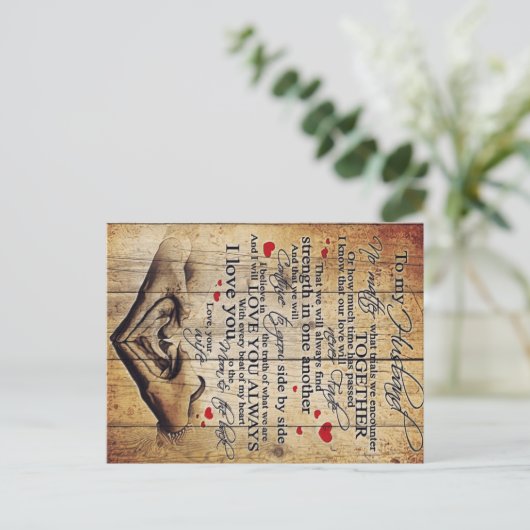 Father Birthday Gift | Brief aan mijn man Aankondigingskaart (Staand voorkant)