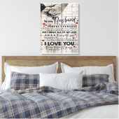 Father Birthday Gift | Brief aan mijn man Canvas Afdruk (Insitu (Slaapkamer))